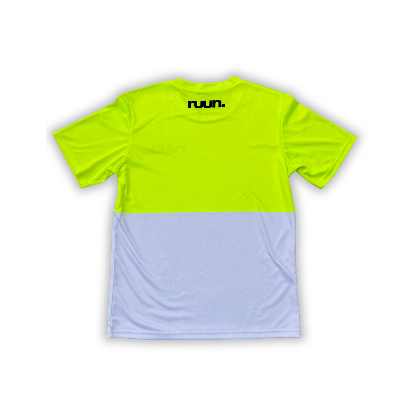 Short Sleeve Running Shirt - Yellow/White