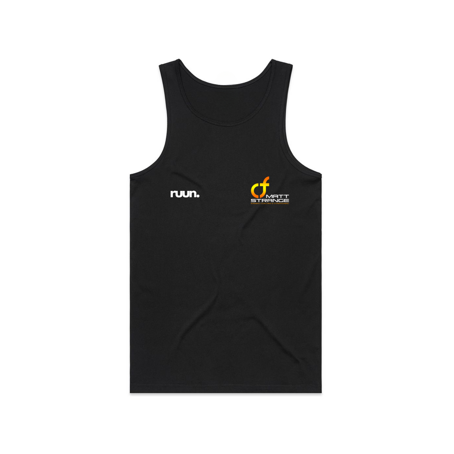 Matt Strange Running Coaching Singlet - Black