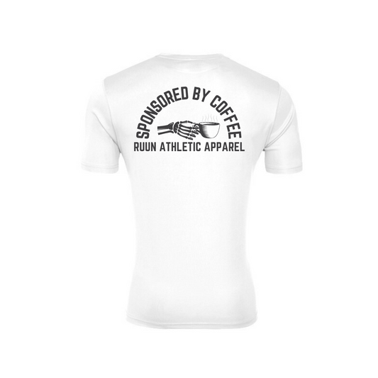 Sponsored By Coffee Running Shirt - White/Black