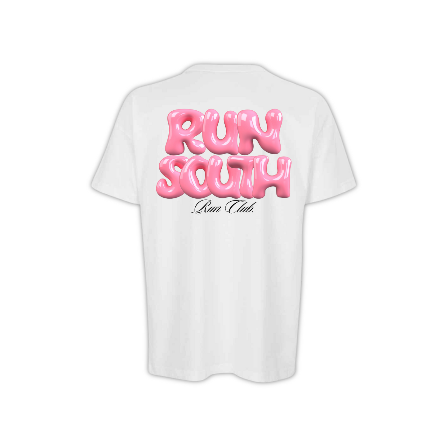 RunSouth Run Club Oversized Boxy Tee - White