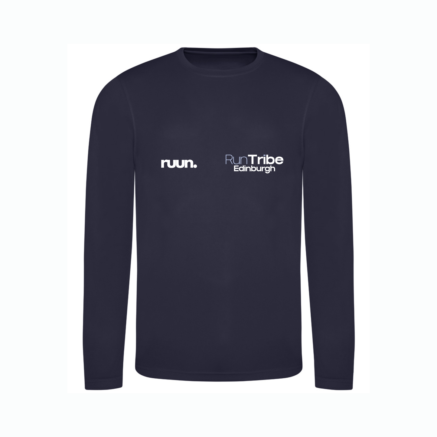 Run Tribe Edinburgh Long Sleeve Running Shirt - Navy Blue