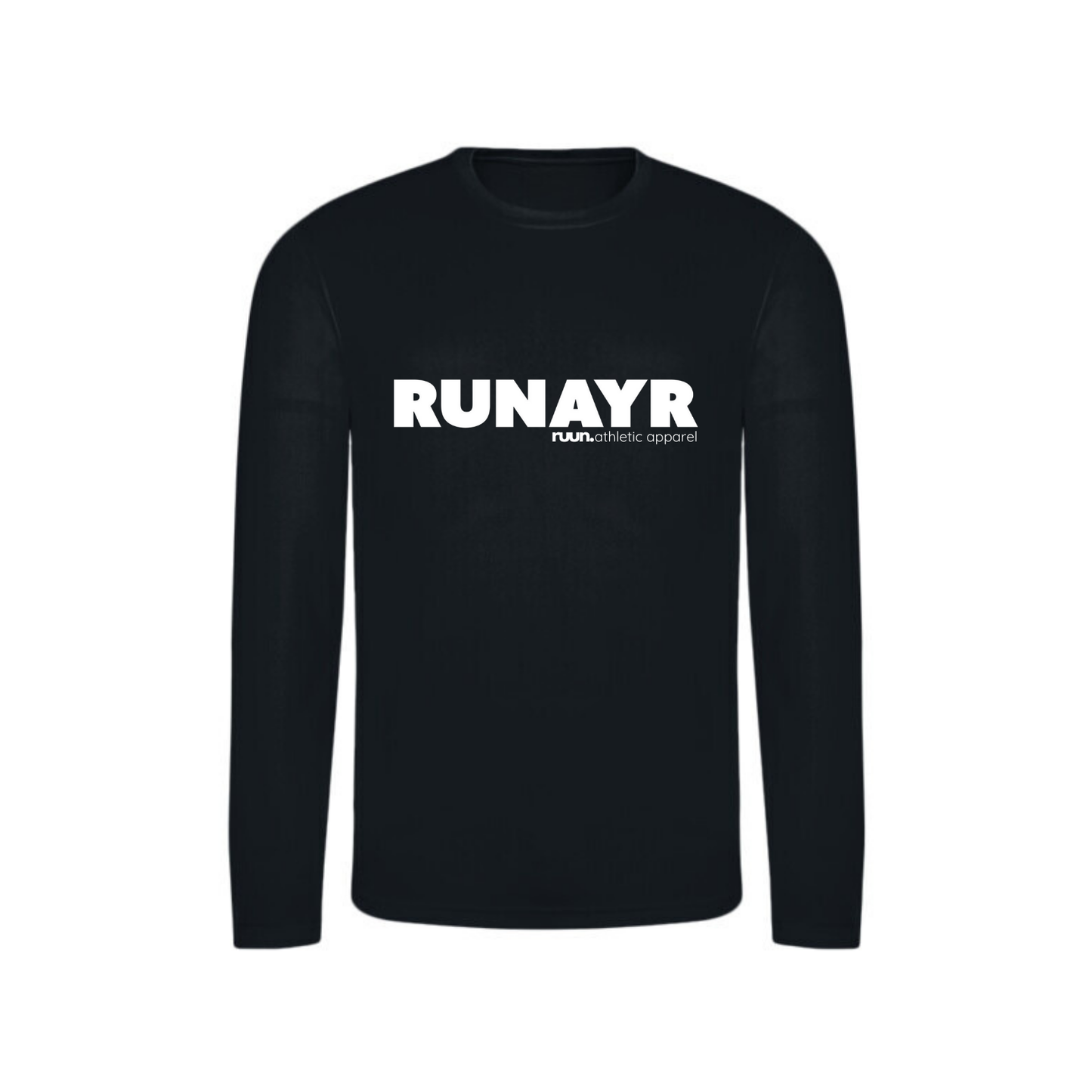 RunAyr Long Sleeve Running Shirt - Black