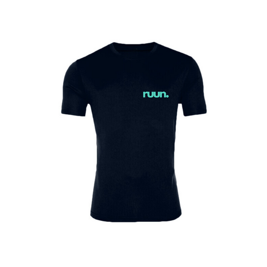 Running Shirt - Navy Blue/Aqua