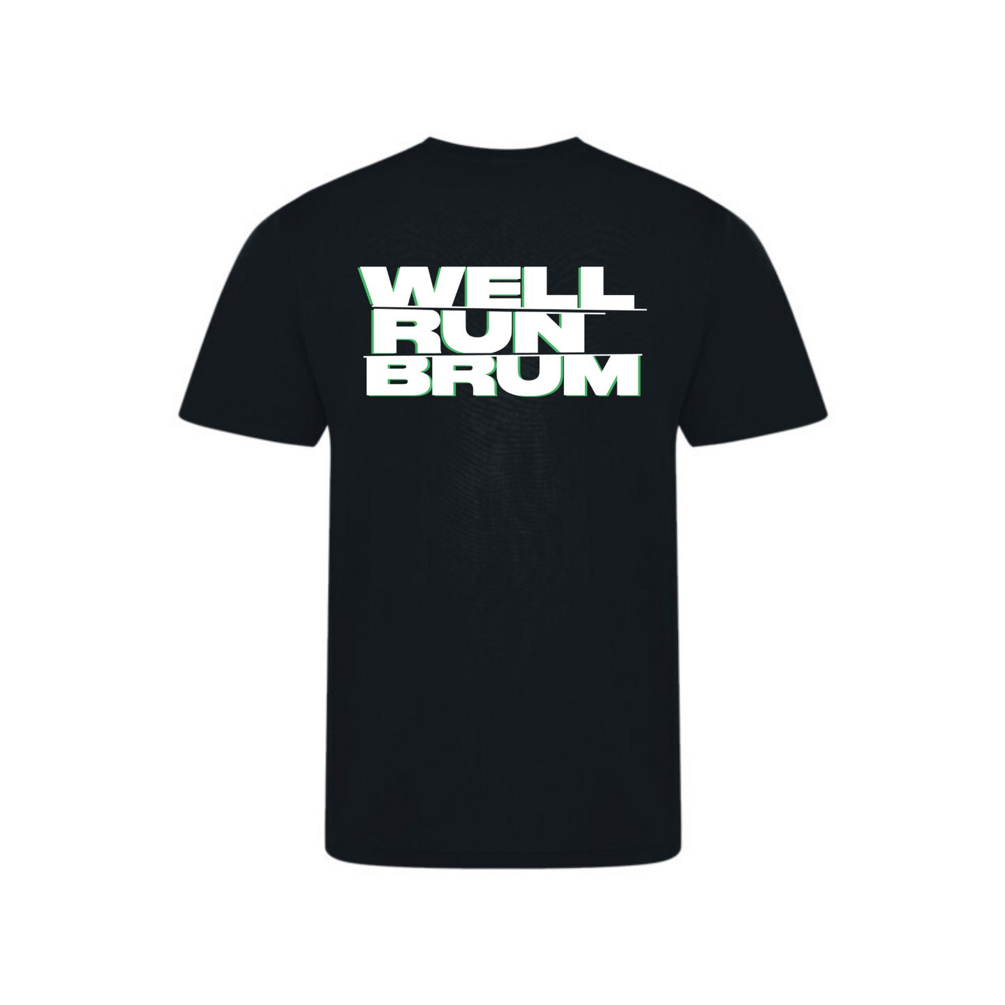 Well Run Brum Short Sleeve Running Shirt - Black