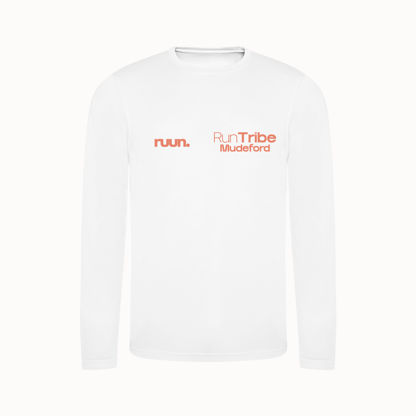 Run Tribe Mudeford Running Shirt - Long Sleeve White