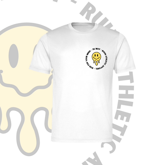 5k May Running Shirt - White/Yellow
