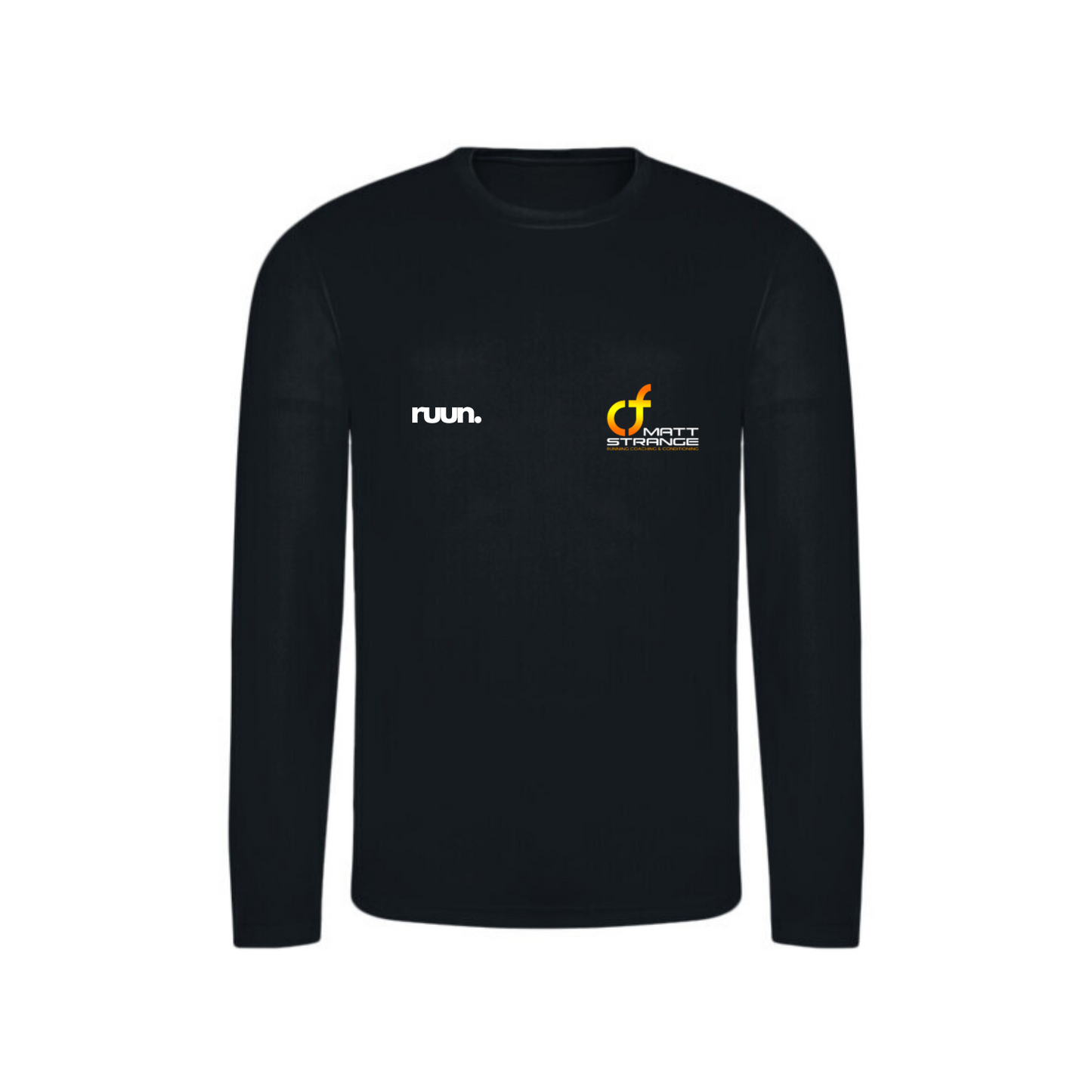 Matt Strange Running Coaching Long Sleeve Running Shirt - Black