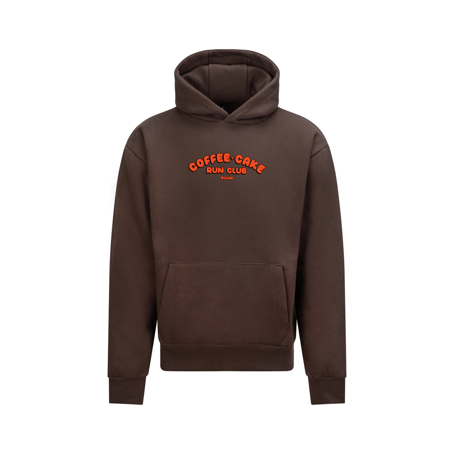 Coffee and Cake Run Club Heavyweight Hoodie - Brown