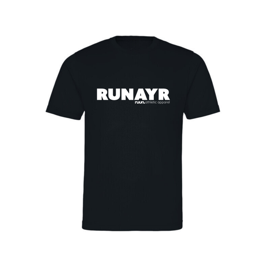 RunAyr Short Sleeve Running Shirt - Black