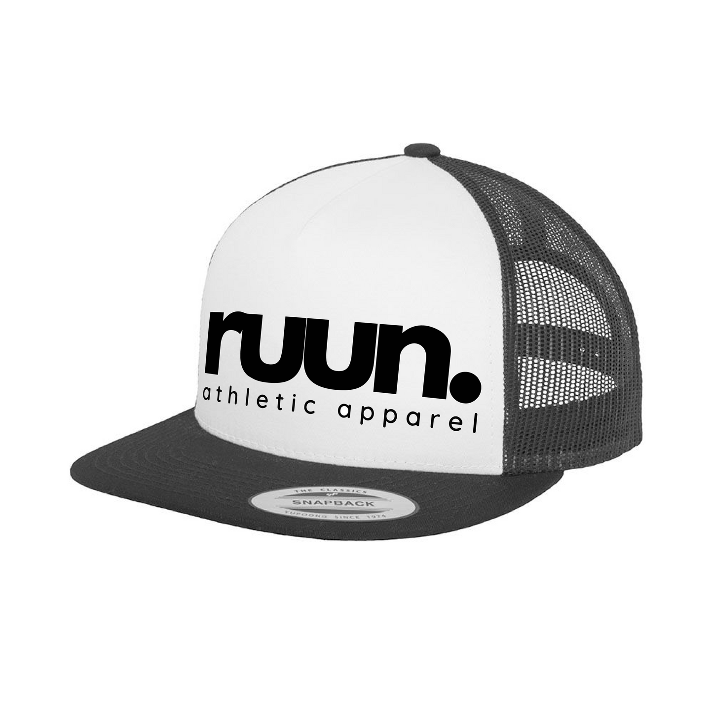 RUUN Snapback Trucker Cap - Black/Black