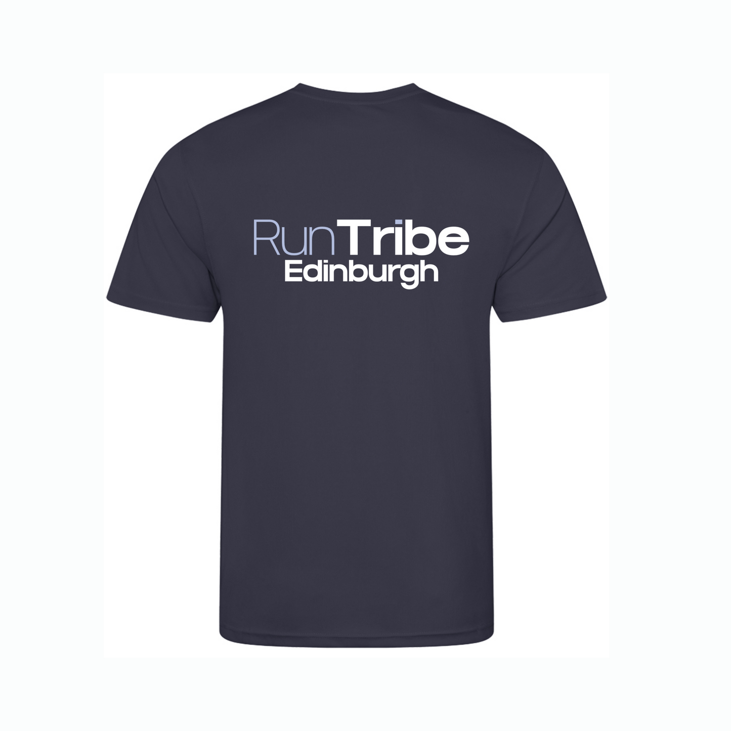 Run Tribe Edinburgh Short Sleeve Running Shirt - Navy Blue
