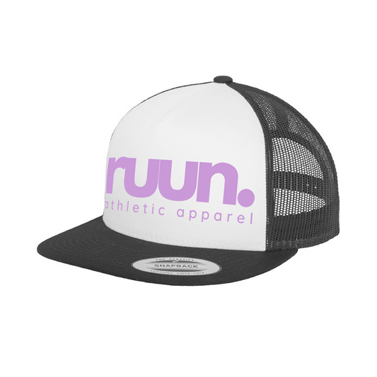 RUUN Snapback Trucker Cap - Black/Lilac